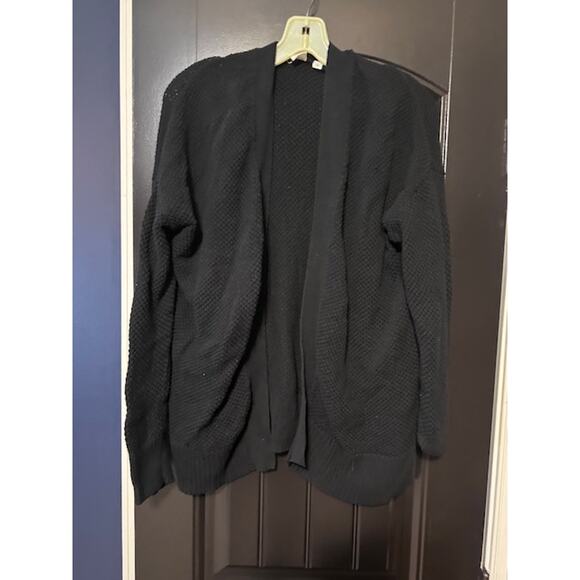 GAP  Open Front Knit Cardigan Sweater 100% Cotton Black - Picture 3 of 3